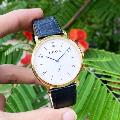 ĐỒNG HỒ NAM DÂY DA SIÊU MỎNG NEOS N-40728M