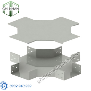 Ngã 4 ngang máng cáp 50x50 , Dày 0.8mm, Sơn tĩnh điện
