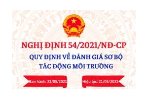 NGHỊ ĐỊNH 54/2021/NĐ-CP QUY ĐỊNH VỀ ĐÁNH GIÁ SƠ BỘ TÁC ĐỘNG MÔI TRƯỜNG