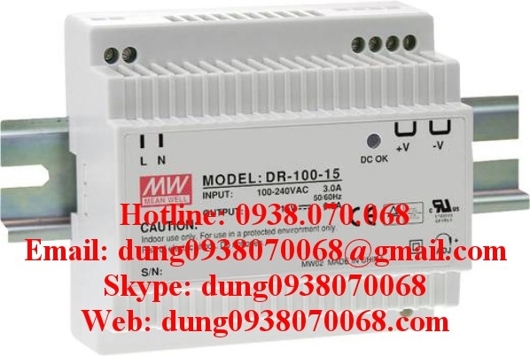 Nguồn MEAN WELL DR-100-12, DR-100-15, DR-100-24