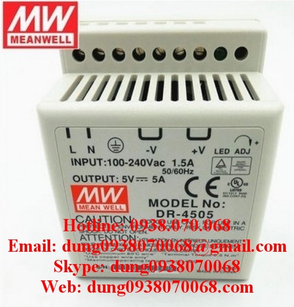 Nguồn MEAN WELL DR-4505, DR-4512, DR-4515, DR-4524
