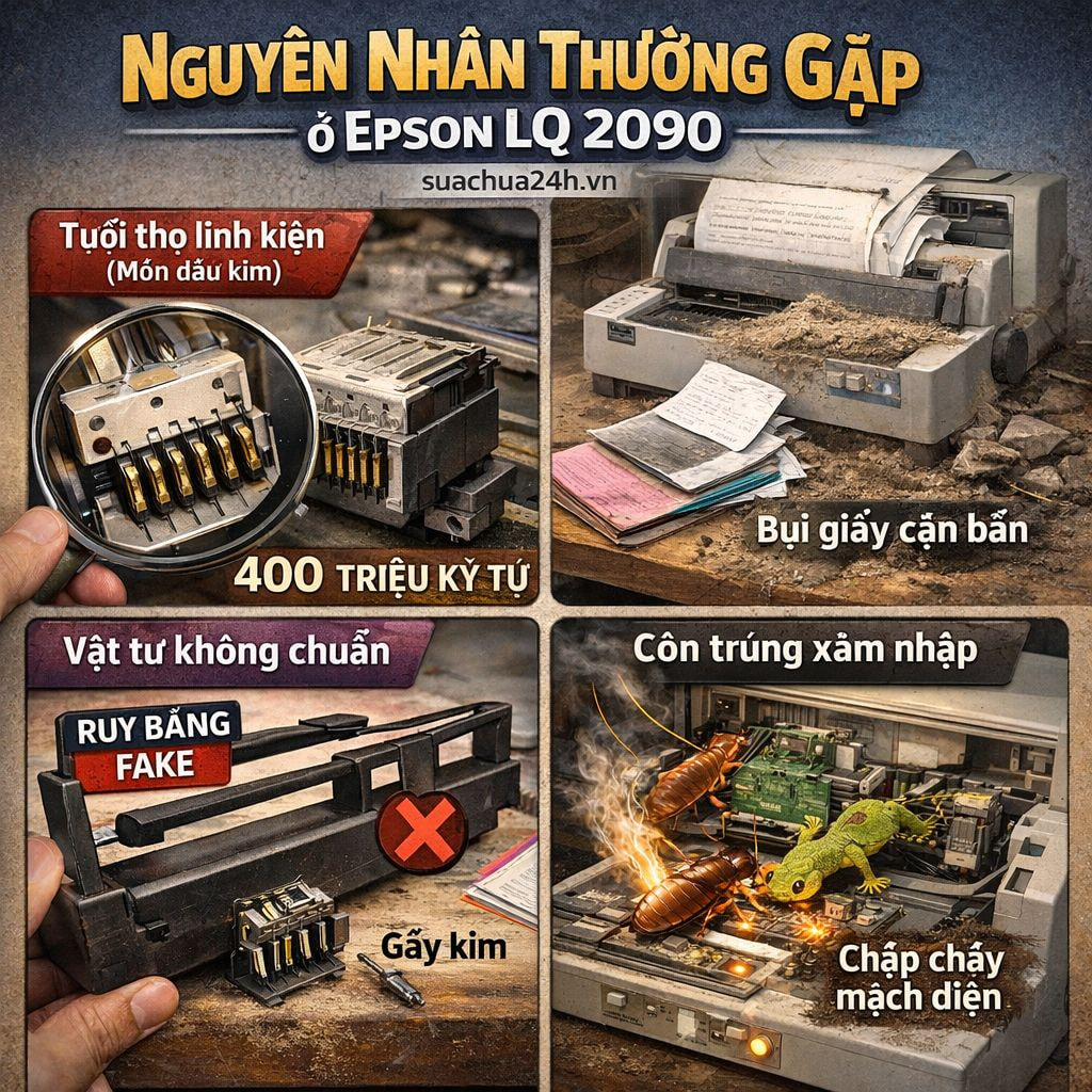 Nguyên Nhân Thường Gặp Ở Epson LQ 2090
