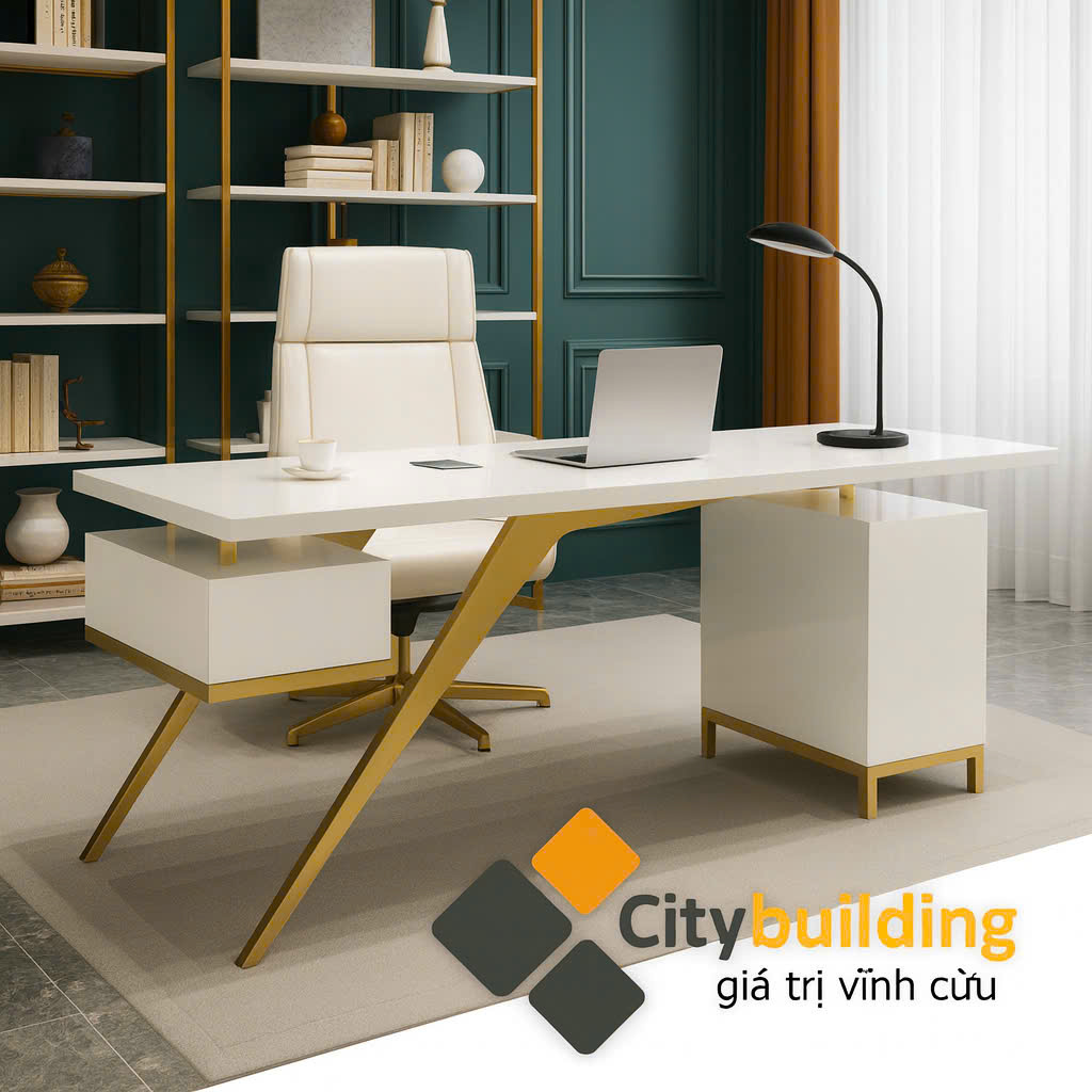 💎 NHÀ MÁY SẢN XUẤT BÀN LÀM VIỆC SANG TRỌNG – GIÁ GỐC THƯƠNG HIỆU CITYBUILDING