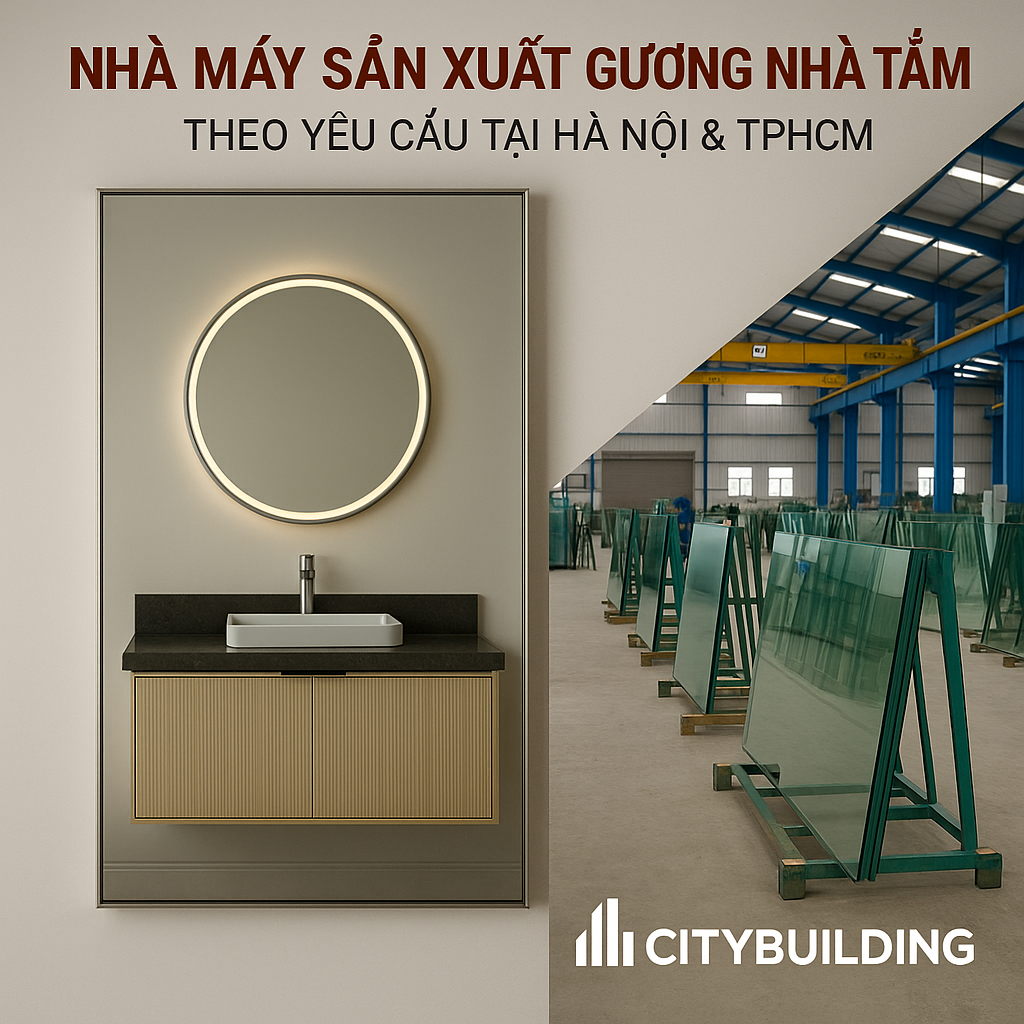 DỊCH VỤ SẢN XUẤT GƯƠNG NHÀ TẮM THEO YÊU CẦU