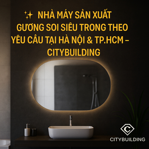 💎✨ NHÀ MÁY SẢN XUẤT GƯƠNG SOI SIÊU TRONG THEO YÊU CẦU TẠI HÀ NỘI & TP.HCM – CITYBUILDING ✨💎