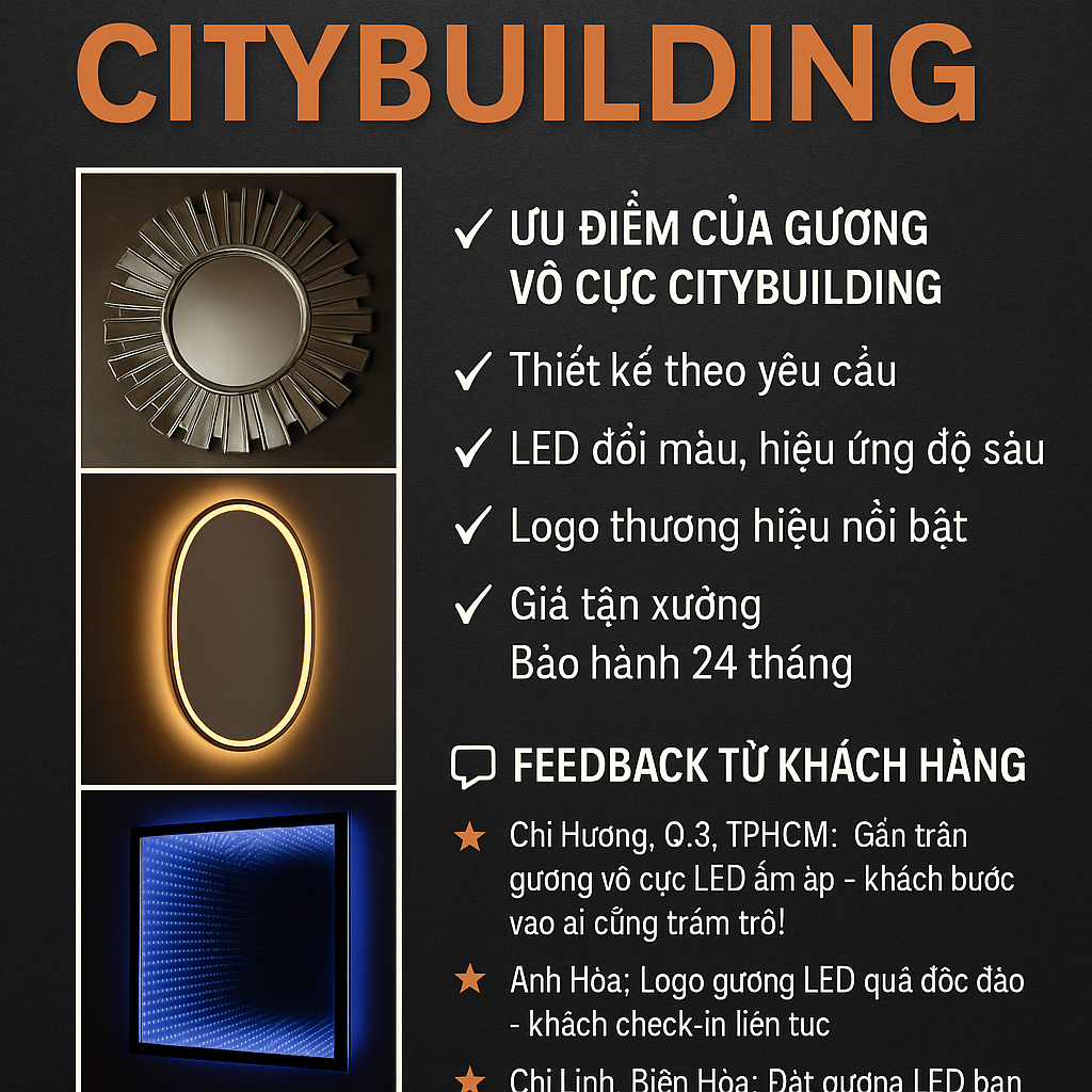 🎯 NHÀ MÁY SẢN XUẤT GƯƠNG VÔ CỰC THEO YÊU CẦU | CITYBUILDING GIÁ XƯỞNG