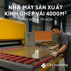 💎 NHÀ MÁY SẢN XUẤT KÍNH GHÉP VẢI 4000M² TẠI HÀ NỘI & TP.HCM – CITYBUILDING