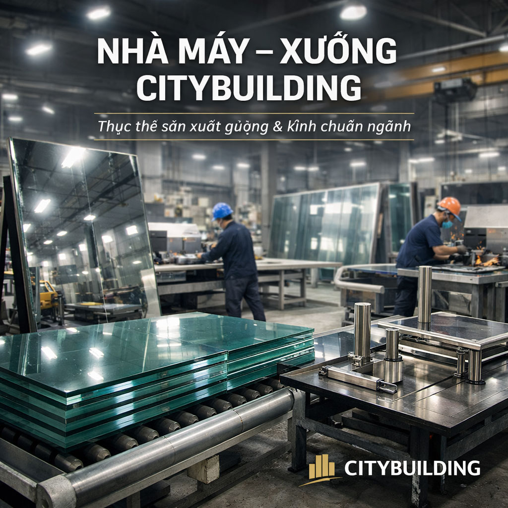 1️⃣ NHÀ MÁY – XƯỞNG CITYBUILDING | THỰC THỂ SẢN XUẤT GƯƠNG & KÍNH CHUẨN NGÀNH