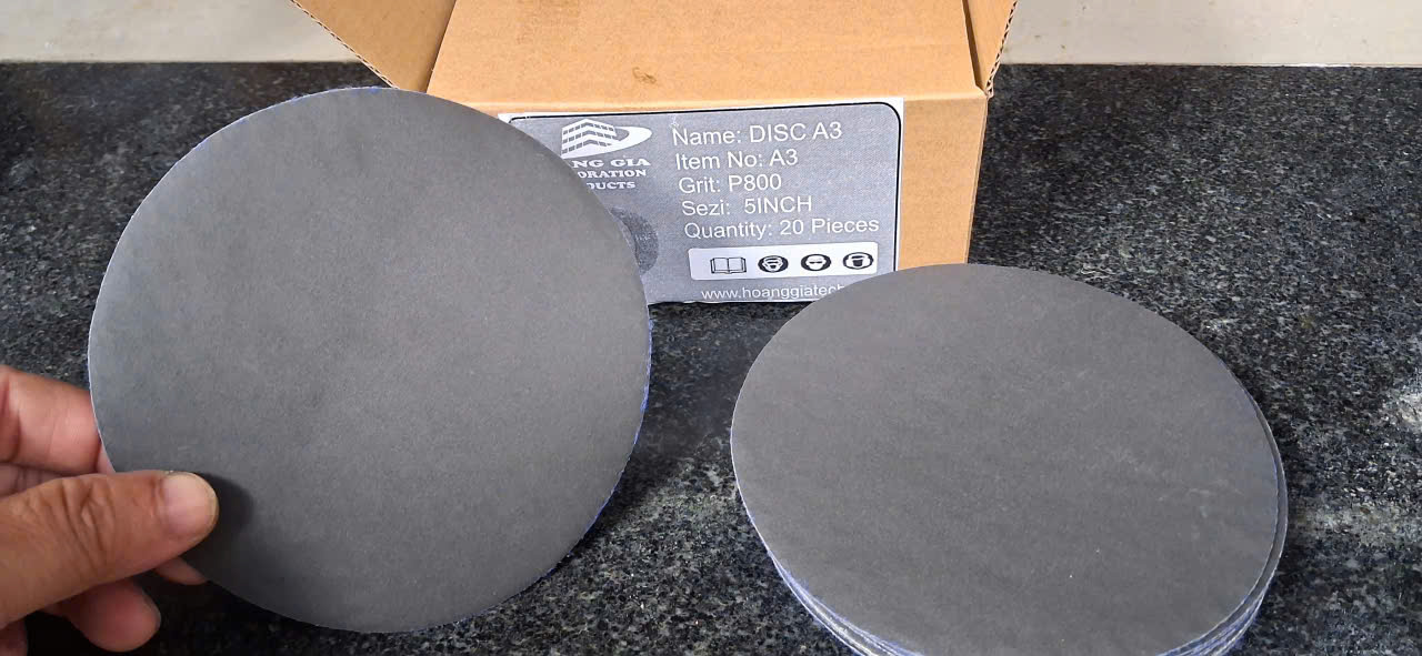 Hộp Nhám mài kính 5inch A3 #800