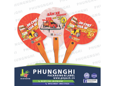 Nhận in quạt nhựa quảng cáo số lượng ít giao hàng nhanh