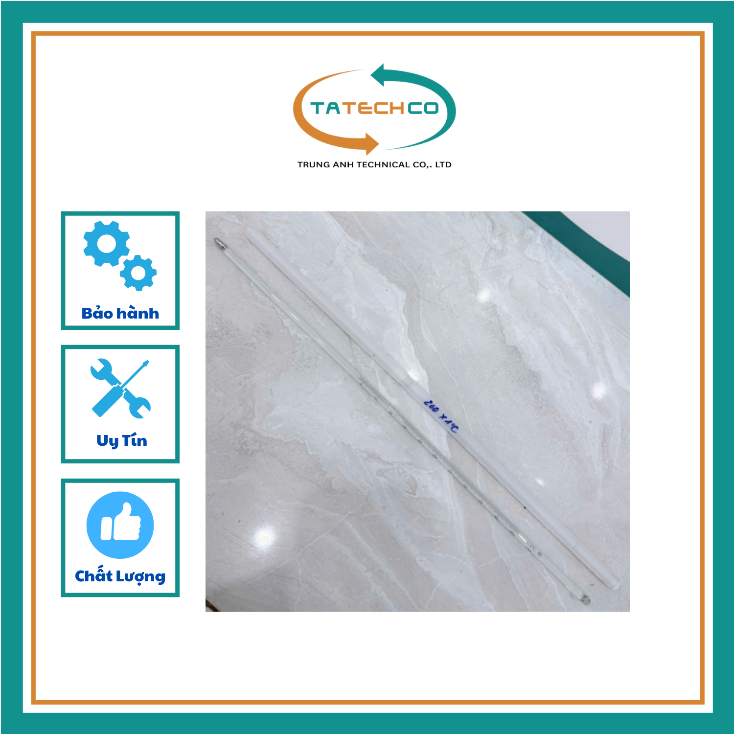 Nhiệt kế thủy ngân Dải đo: 0-200 độ C