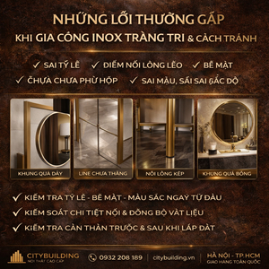 NHỮNG LỖI THƯỜNG GẶP KHI GIA CÔNG INOX TRANG TRÍ VÀ CÁCH TRÁNH CITYBUILDING