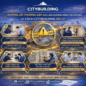 NHỮNG LỖI THƯỜNG GẶP KHI LÀM GƯƠNG KÍNH TẠI HÀ NỘI VÀ CÁCH CITYBUILDING XỬ LÝ