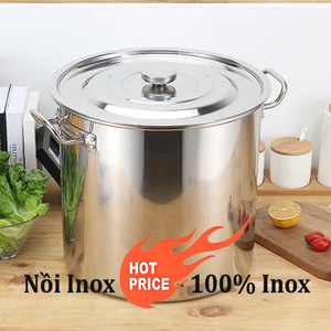 Nồi inox lớn cao cấp đủ kích thước cho những chiếc bánh chưng bánh tét thơm ngon