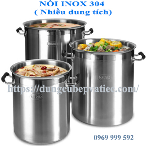NỒI INOX 304 - 03 ĐÁY - NHIỀU DUNG TÍCH - THÍCH HỢP TRÊN MỌI LOẠI BẾP