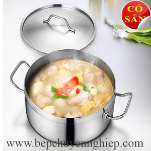 Nồi inox cao cấp 3 đáy loại thân thấp