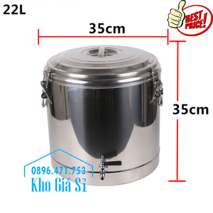 Thùng inox giữ nhiệt 20 lít có vòi đựng nước sôi