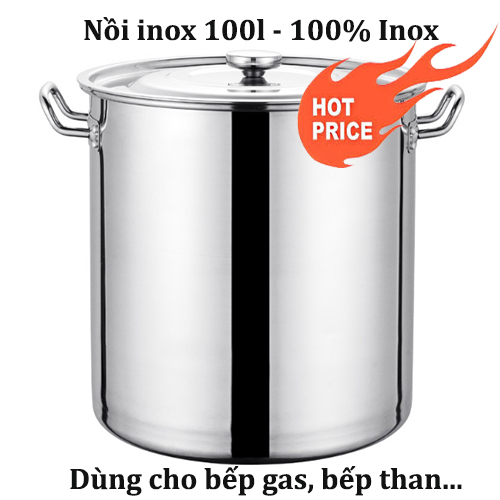 Nồi inox lớn cao cấp đủ kích thước cho những chiếc bánh chưng bánh tét thơm ngon