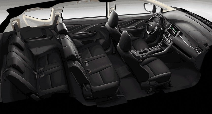 Nội thất 7 chỗ ngồi xe Mitsubishi Xpander số sàn mt