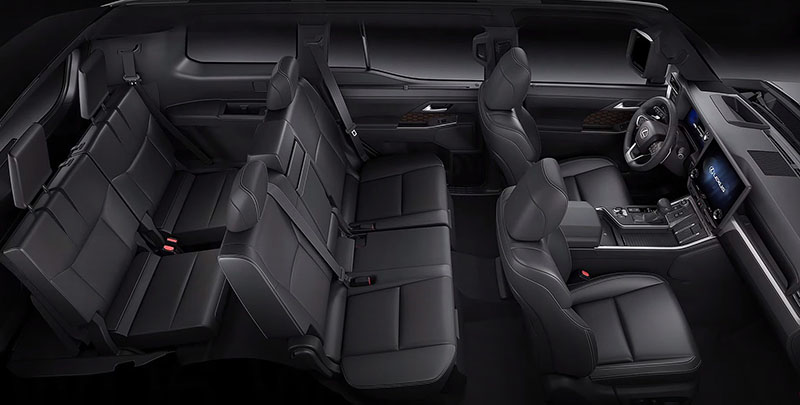 Màu nội thất đen xe Lexus GX