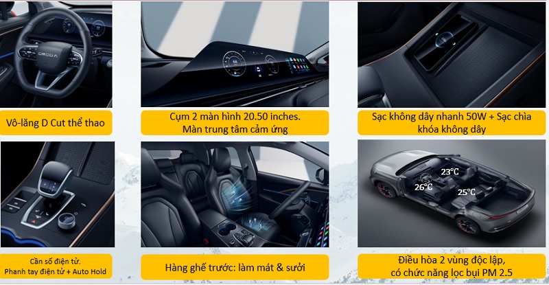 Không gian nội thất sang trọng, tiện nghi và ngập tràn công nghệ trên xe Omoda C5