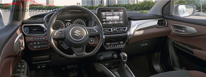 Suzuki Fronx được trang bị màn hình cảm ứng 9 inch, hỗ trợ kết nối Apple CarPlay và Android Auto