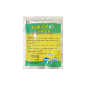 NORLOX 40- Đặc Trị Bệnh Xuất Huyết, Đốm Đỏ Ở Cá, Động Vật Thủy Sản