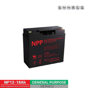NPP 12V 18Ah Battery – AGM Sealed Lead Acid, Stable Backup Power
