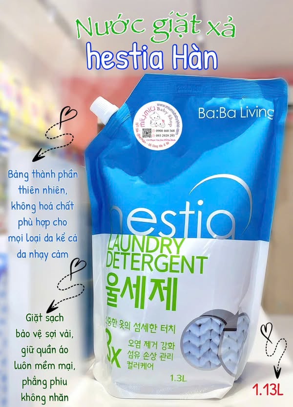 Nước giặt Hestia 1,3L