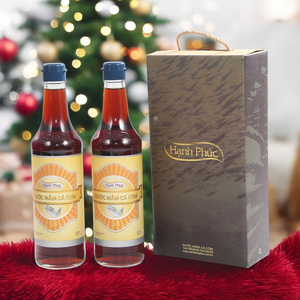 Hộp quà Nước mắm Hạnh Phúc 50 độ đạm - Combo 2 Chai 500ml