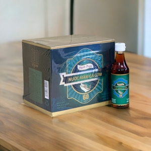 Nước mắm Hạnh Phúc 60 độ đạm chai 50ml( HỘP 12 CHAI)