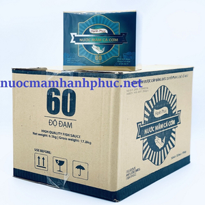 [ THÙNG 10 HỘP-CHAI 50ML] Nước mắm Hạnh Phúc 60 độ đạm( 120 CHAI)