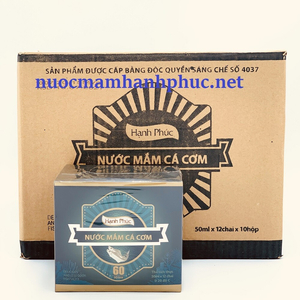 [ THÙNG 10 HỘP-CHAI 50ML] Nước mắm Hạnh Phúc 60 độ đạm( 120 CHAI)