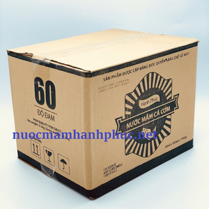 [ THÙNG 10 HỘP-CHAI 50ML] Nước mắm Hạnh Phúc 60 độ đạm( 120 CHAI)