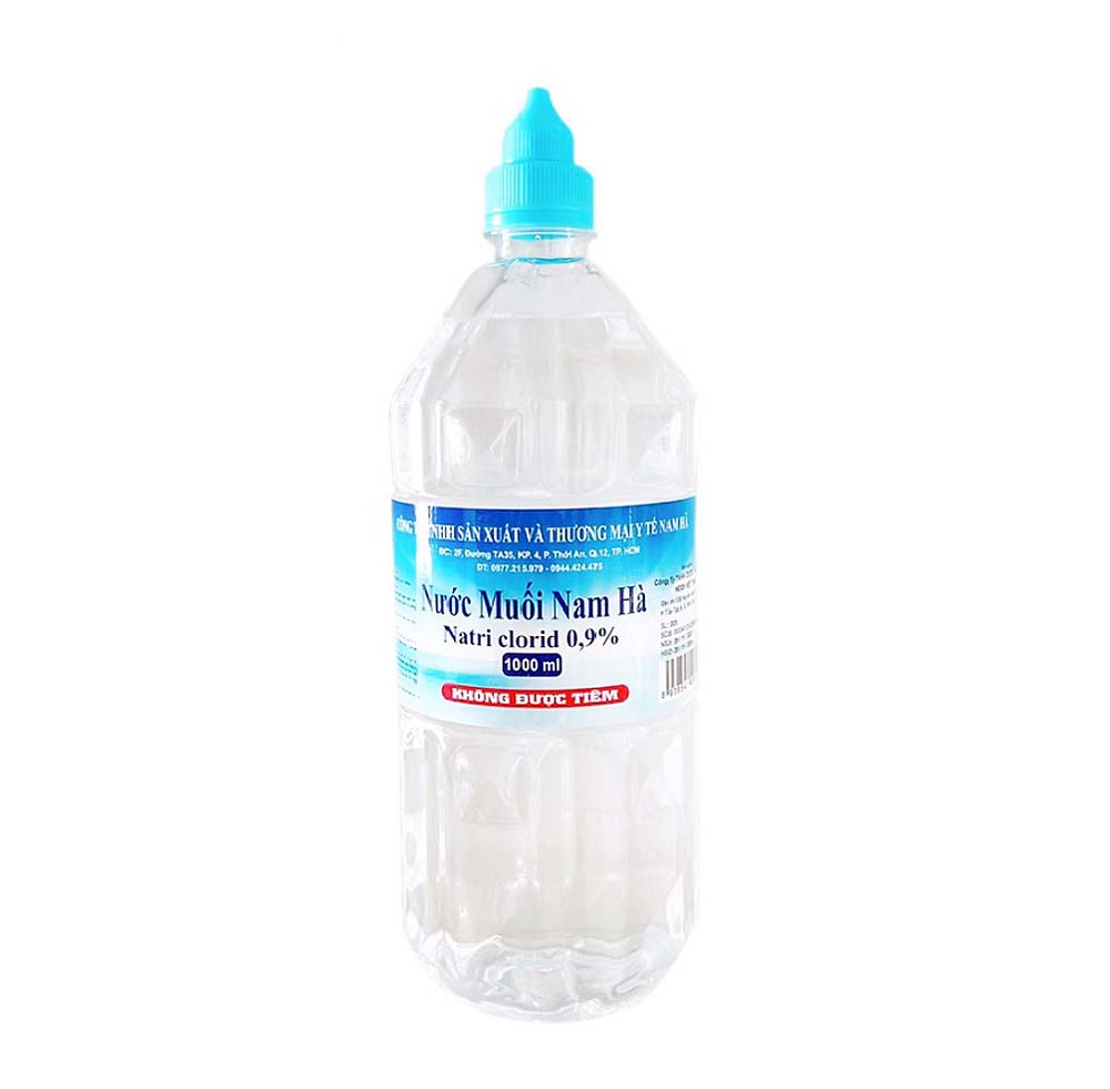 Nước muối súc miệng Natri Clorid 0.9% Nam Hà 1000 ml