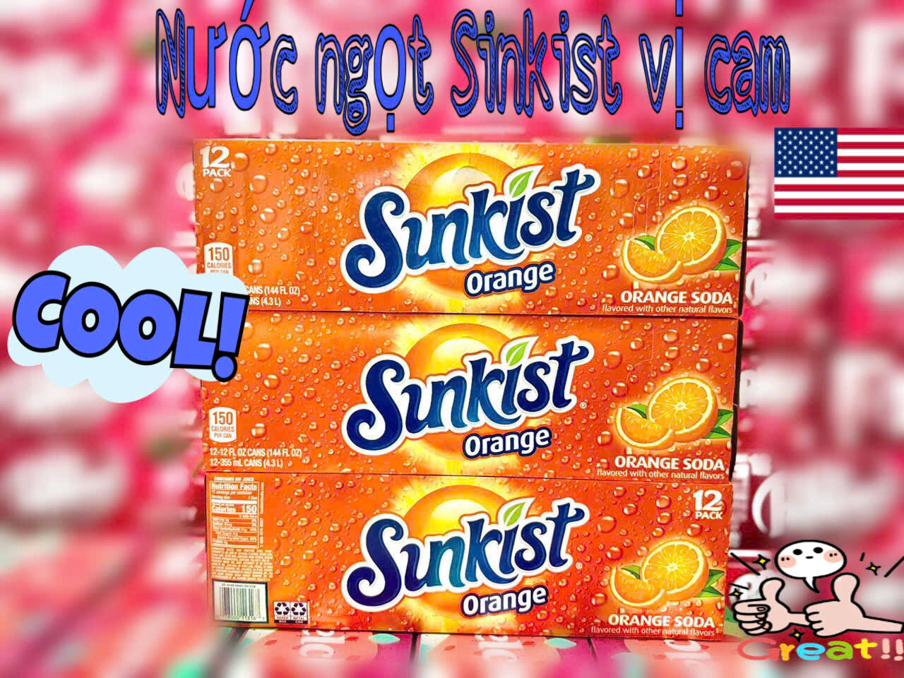 Nước ngọt Sinkit vị cam