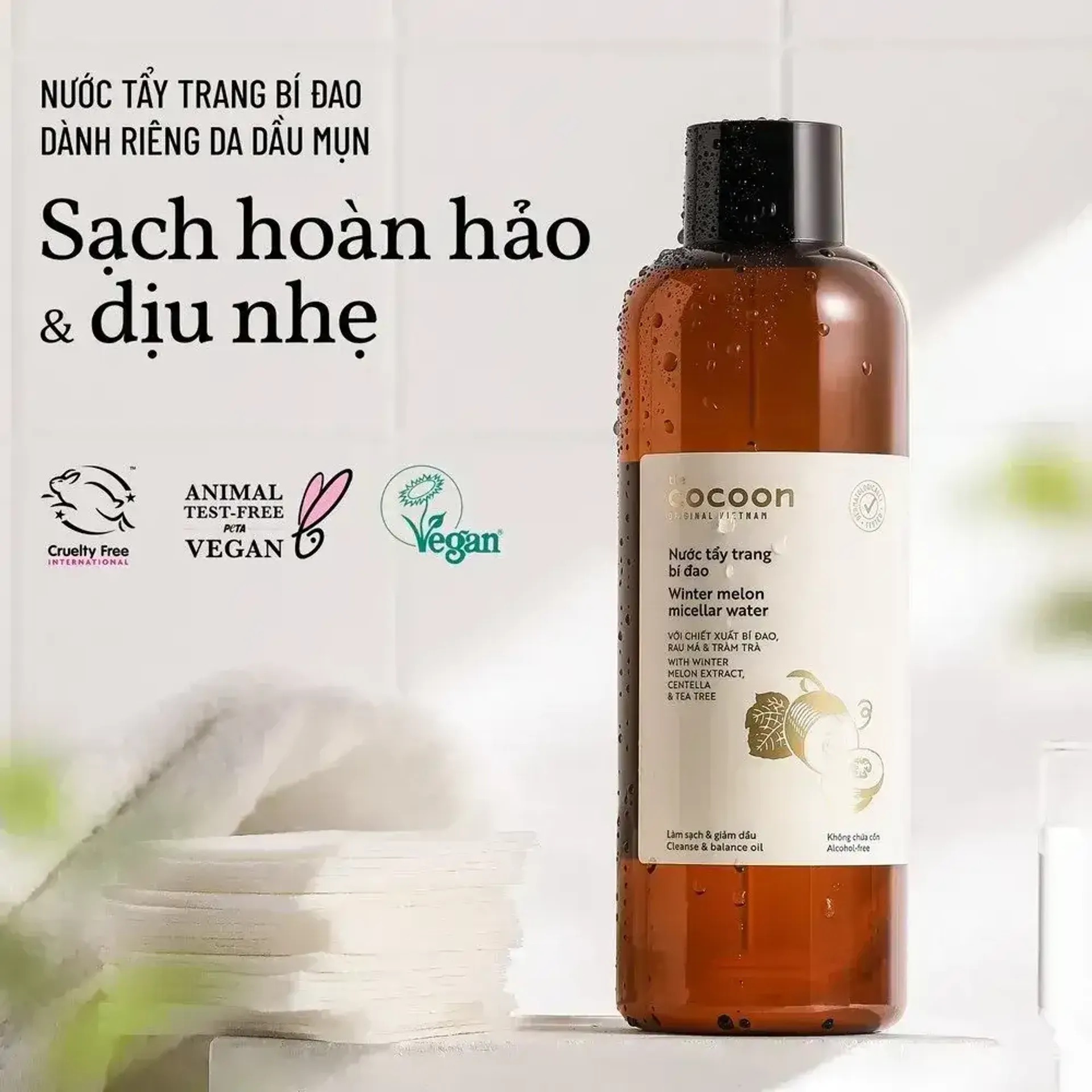 Nước Tẩy Trang Bí Đao Cocoon Winter Melon Micellar Water 500ml
