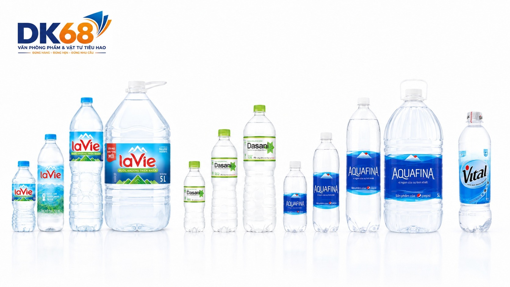 Nước uống đóng chai các loại đủ Size