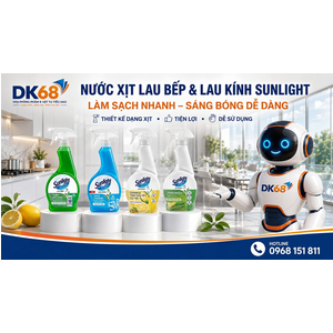 Nước Xịt Kính, Nước Lau Bếp Sunlight Và Gift – Làm Sạch Nhanh, Tiện Dụng
