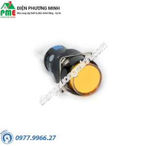 Nút nhấn tự nhả có đèn - loại tròn màu vàng Shizuma 24VDC