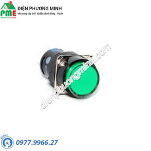 Nút nhấn tự nhả có đèn - loại tròn màu xanh lá Shizuma 24VDC