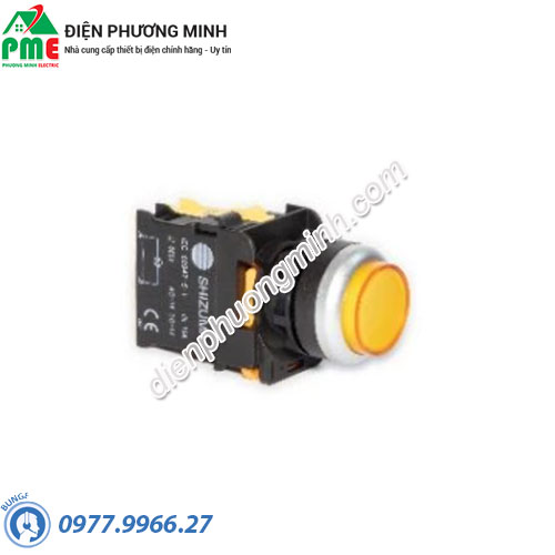 Nút nhấn tự nhả có đèn vàng - loại lồi Shizuma 220VAC
