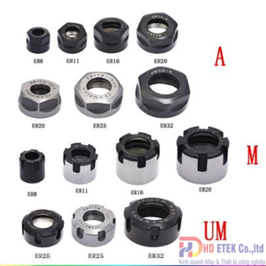Nút vặn collet ER, Núm xoay cho bầu kẹp collet ER