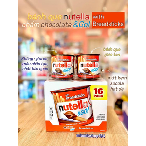 Bánh Que Chấm Chocolate Nutella & GO with Breadsticks - 16 hộp 🇺🇸