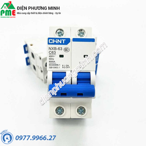 Cầu dao tự động MCB Chint NXB-63 (10,16,20,25A) 6KA 2P