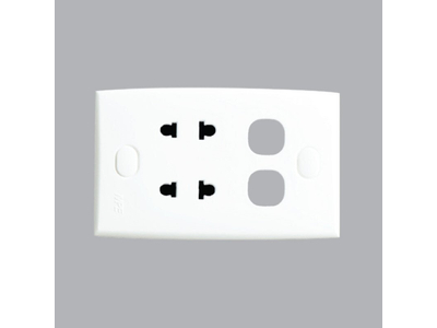 Ổ cắm đôi 2 chấu 16A + 2 lỗ A30US2XX