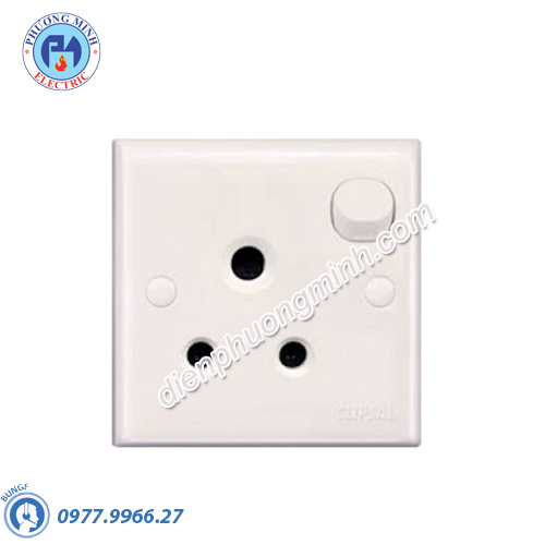 Ổ cắm đôi 3 chấu 15A có công tắc kiểu Anh - Model E15_15R_WE
