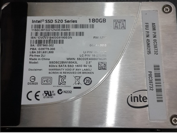 ổ cứng ssd cũ 180gb intel