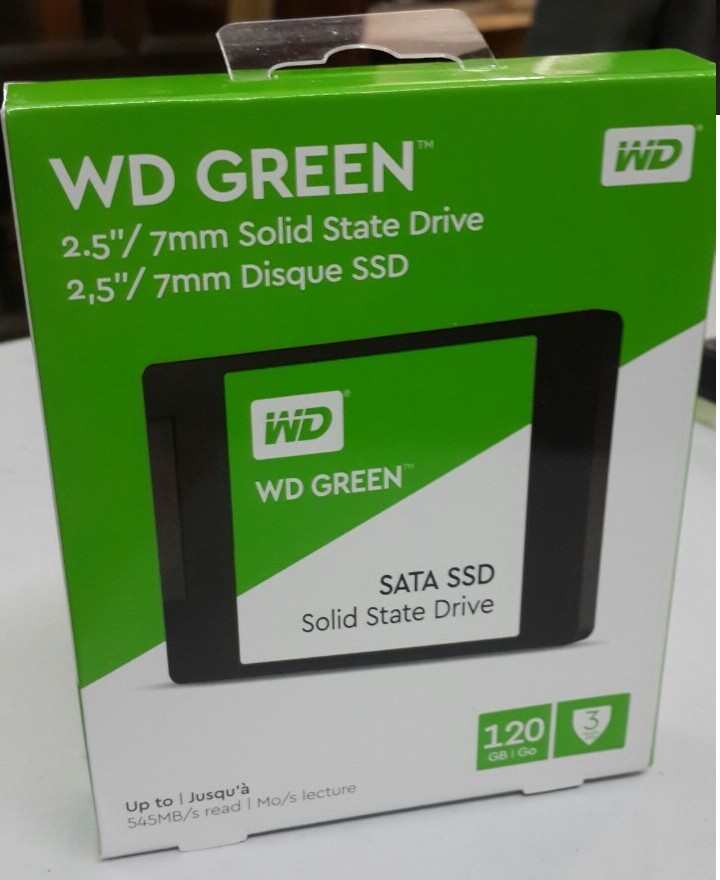 Ổ CỨNG SSD WESTERN DIGITAL 120GB GREEN WDS120G1G0A