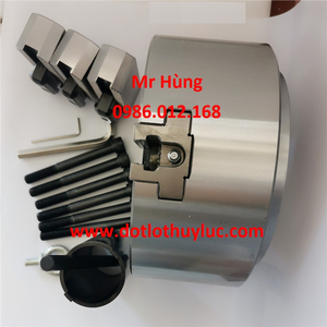 Mâm cặp máy tiện CNC thủy lực N208, đầu kẹp thuỷ lực máy tiện, lato thuỷ lực, mâm cặp 3 chấu thủy lực